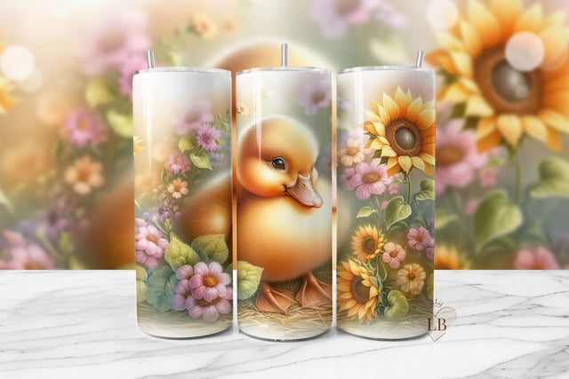 Adorable Duck Tumbler Wrap Sublimation Design Sublimation BijouBay 