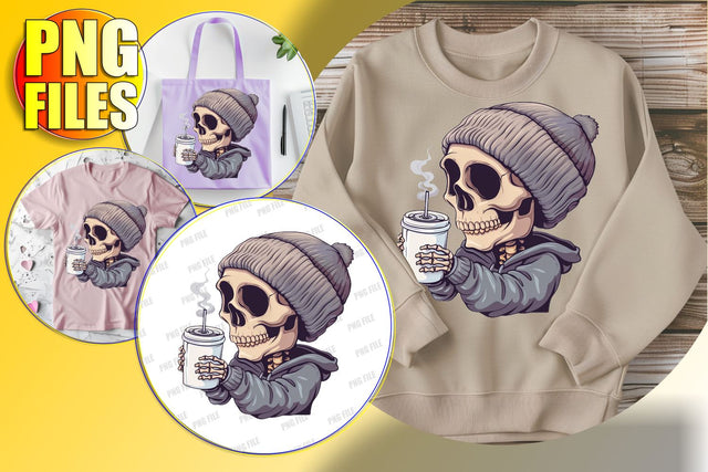 Adorable Fall Skull with Bow Sublimation Clipart PNG Sublimation afrosvg 