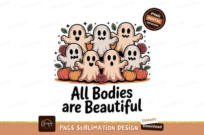 Adorable Ghosts Pumpkins Roses Halloween leaves Sublimation Designangry 