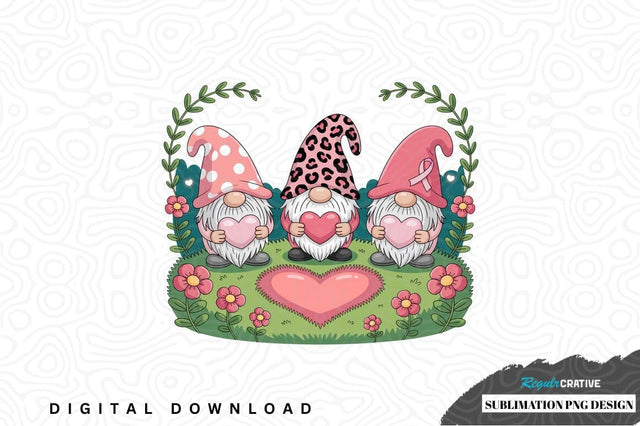 Adorable gnome trio sublimation png design Sublimation Regulrcrative 