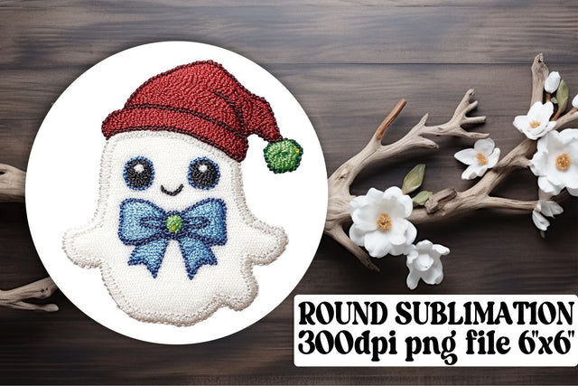 Adorable Halloween Ghost Ornament Sublimation afrosvg 