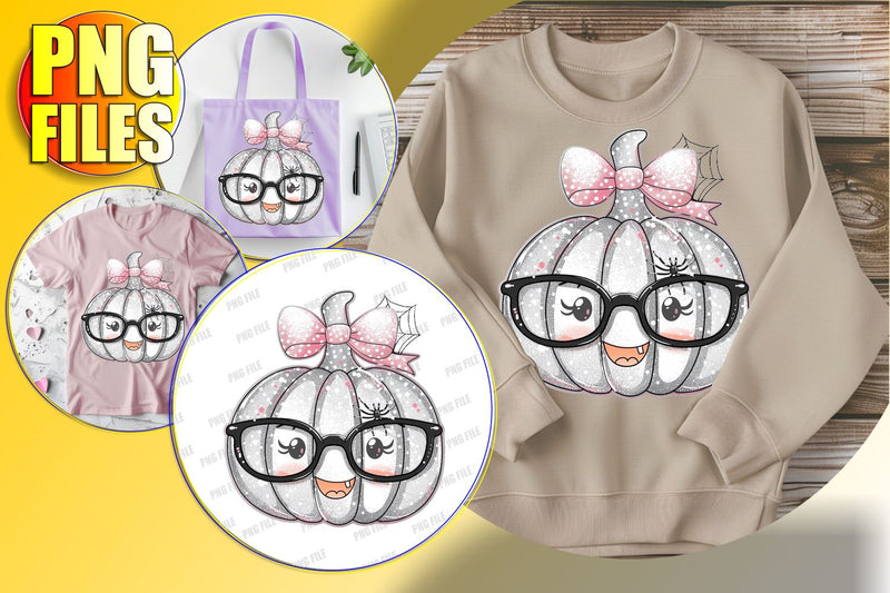 Adorable Halloween Pumpkin Design with Bow for Sublimation Sublimation afrosvg 