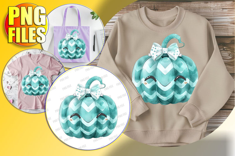 Adorable Halloween Pumpkin Sublimation Clipart with Bow Sublimation afrosvg 