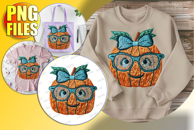 Adorable Halloween Pumpkin with Bow Sublimation PNG Design Sublimation afrosvg 