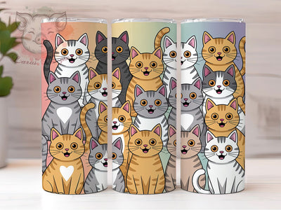 Adorable Kitty Lover Tumbler, Cat Lover Tumbler, Cute 20oz Wrap, Sublimation Design, Stylish Gift Idea, Fun Cat Wrap, Kitty Lover Tumbler Sublimation Lara' s Designs 