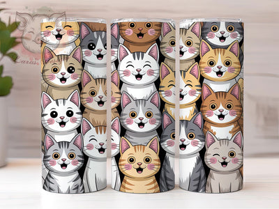 Adorable Kitty Lover Tumbler, Cat Lover Tumbler, Cute 20oz Wrap, Sublimation Design, Stylish Gift Idea, Fun Cat Wrap, Kitty Lover Tumbler Sublimation Lara' s Designs 
