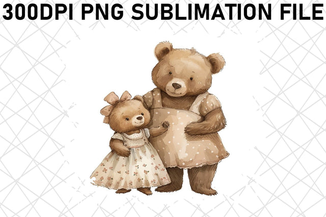 Adorable Mama Bear: Sublimation PNG Design Sublimation afrosvg 