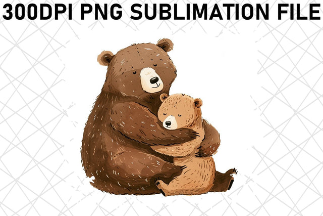 Adorable Mama Bear: Sublimation PNG Design Sublimation afrosvg 