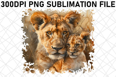 Adorable Mother & Baby Animal Sublimation PNG Sublimation afrosvg 