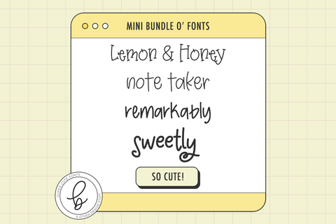Adorable Planner Font Mini Bundle Font Beck McCormick 