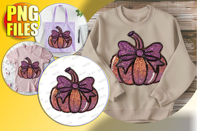 Adorable Pumpkin Coquette Bow Halloween Sublimation Design Sublimation afrosvg 