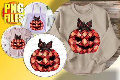 Adorable Pumpkin with Bow Clipart - Sublimation Fall Design Sublimation afrosvg 