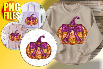 Adorable Pumpkin with Bow for Halloween Sublimation Sublimation afrosvg 
