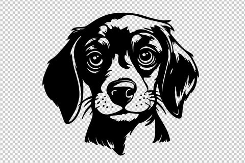 Adorable Puppy with Heartfelt Gaze, SVG file SVG Boertiek 