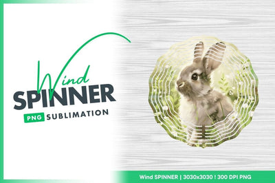 Adorable Rabbit in a Field of Green Grass and White Flowers Illustration Sublimation Regulrcrative 