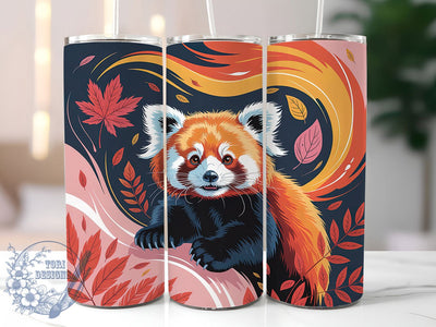 Adorable Red Panda Tumbler, Cute Panda Tumbler, 20oz Tumbler Wrap, Sublimation Design, Animal Lover Gift, Adorable Panda Valentine, Wildlife Panda Wrap Sublimation ToriDesigns 