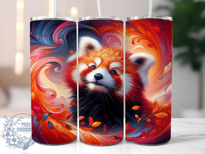 Adorable Red Panda Tumbler, Cute Panda Tumbler, 20oz Tumbler Wrap, Sublimation Design, Animal Lover Gift, Adorable Panda Valentine, Wildlife Panda Wrap Sublimation ToriDesigns 