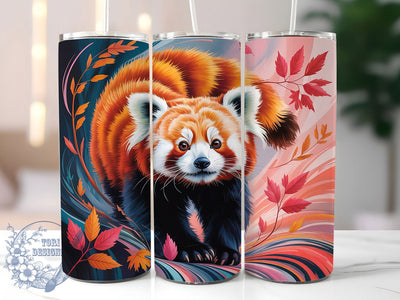 Adorable Red Panda Tumbler, Cute Panda Tumbler, 20oz Tumbler Wrap, Sublimation Design, Animal Lover Gift, Adorable Panda Valentine, Wildlife Panda Wrap Sublimation ToriDesigns 