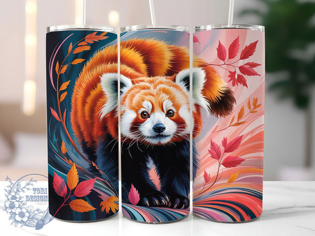 Adorable Red Panda Tumbler, Cute Panda Tumbler, 20oz Tumbler Wrap, Sublimation Design, Animal Lover Gift, Adorable Panda Valentine, Wildlife Panda Wrap Sublimation ToriDesigns 