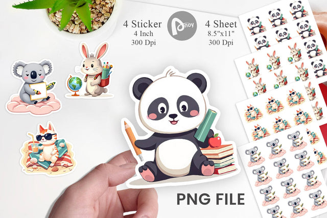 Adorable School Summer Sticker Sublimation artnoy 