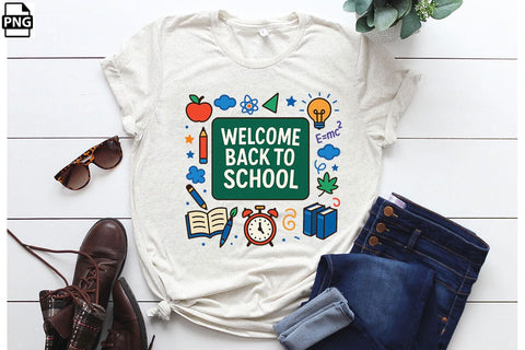 Adorable School Theme Graphics PNG Printable File Sublimation Creativedesigntee 