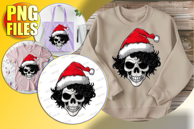 Adorable Skull with Bow Sublimation Clipart - Fall Design Sublimation afrosvg 