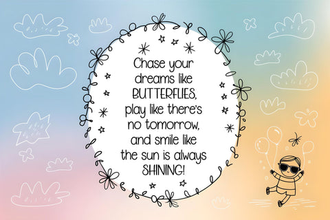 Adorable Stories Font | Handwritten SVG | Cute Kids Letters OTF & TTF for Cricut & Silhouette SVG TonisArtStudio 