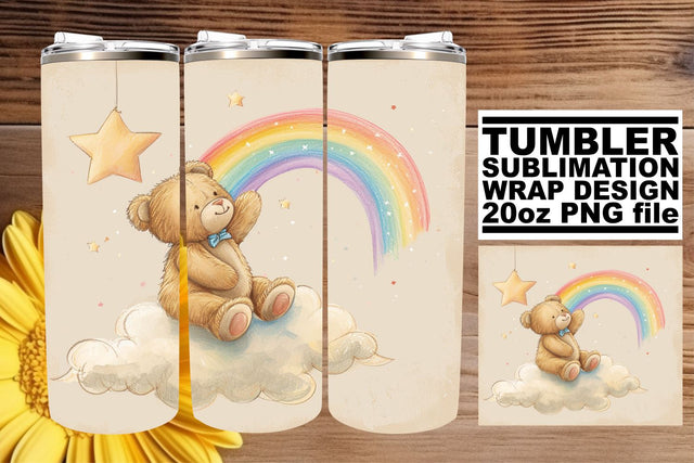 Adorable Sublimation Tumbler with Watercolor Babies - Joyful Sublimation afrosvg 