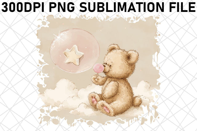 Adorable Teddy Bear Watercolor Print Collection for Sublimation Crafting Sublimation afrosvg 