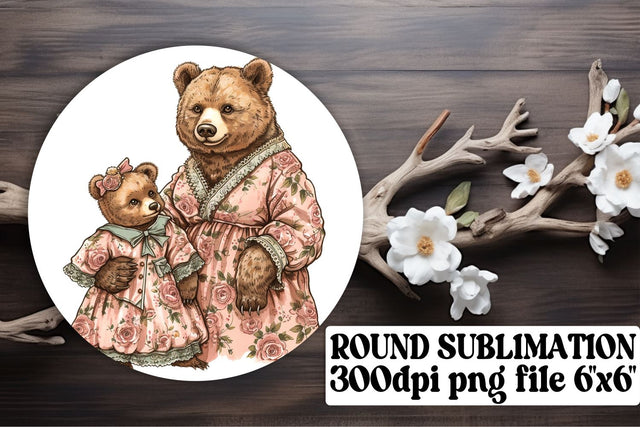 Adorable Terry Bear Sublimation Art, Perfect Mother's Day Gift Sublimation afrosvg 