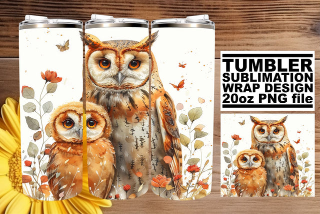 Adorable Watercolor Mom & Cub Tumbler: Mother's Happiness Sublimation afrosvg 