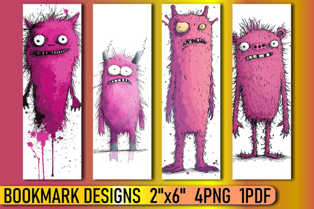 Adorable Watercolor Monster Fun Sublimation afrosvg 