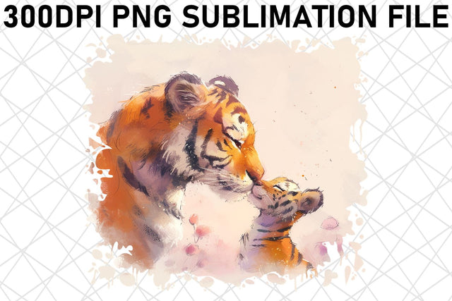 Adorable Watercolor Mother & Baby Animal Sublimation Sublimation afrosvg 