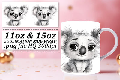 Adorable Wildlife Watercolor Mug Design - Sublimation 15oz Sublimation afrosvg 
