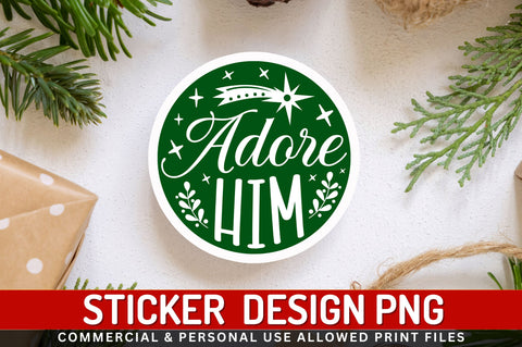 Adore him Sticker Design Sublimation Regulrcrative 