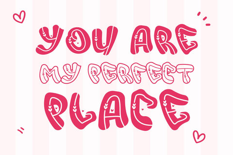 Adore Love - A Charming Outlined Decorative Valentine Font Font Mozzatype 