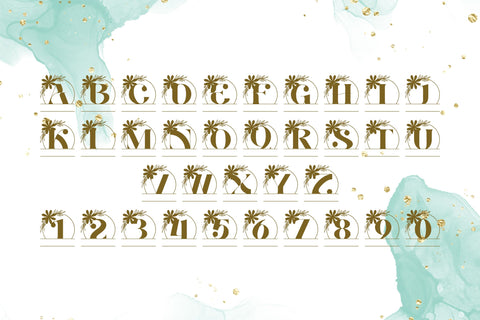 Adorned Petals Line Monogram Font Dm Letter Studio 