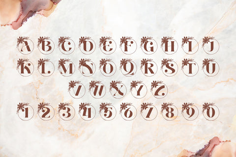 Adorned Petals Monogram Font Dm Letter Studio 