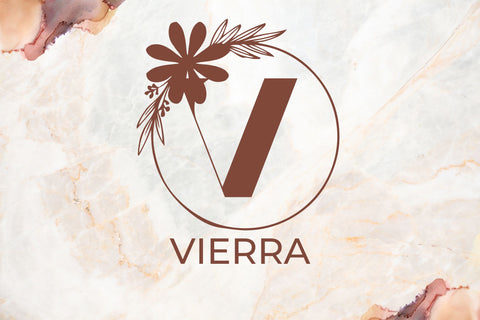 Adorned Petals Monogram Font Dm Letter Studio 