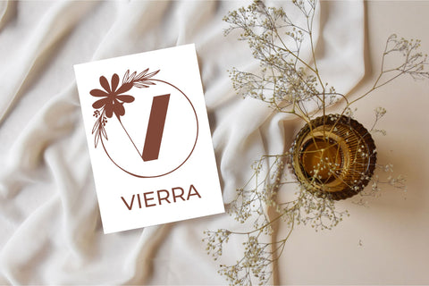 Adorned Petals Monogram Font Dm Letter Studio 