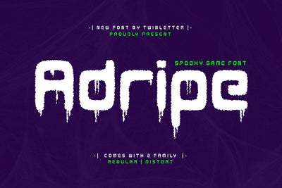 Adripe - Spooky Game Font Font twinletter 