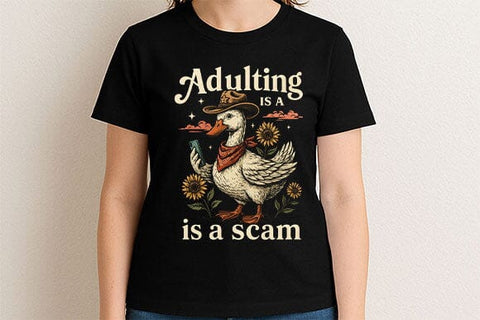 Adulting Is a Scam Goose PNG SVG BillahCrafts 