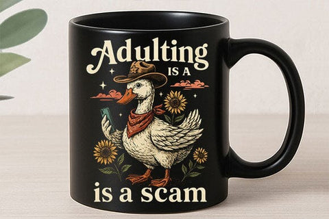 Adulting Is a Scam Goose PNG SVG BillahCrafts 