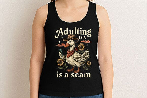 Adulting Is a Scam Goose PNG SVG BillahCrafts 