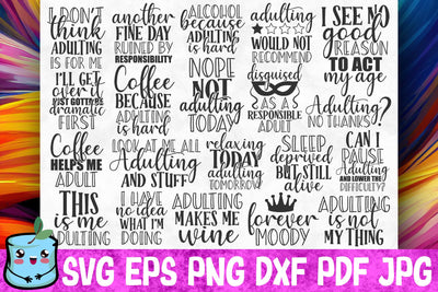 Adulting SVG Bundle SVG MintyMarshmallows 