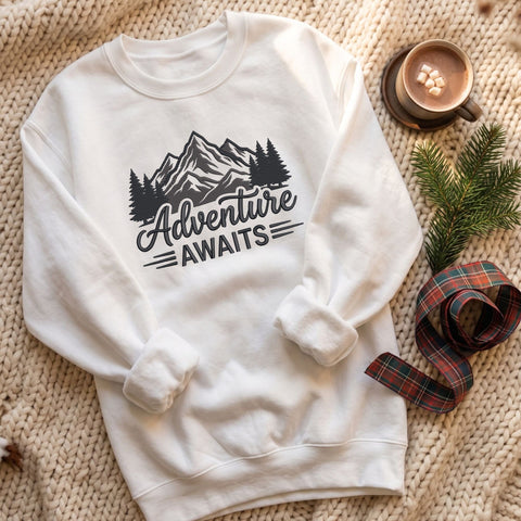 Adventure Awaits Embroidery Design – Mountain Pine Forest Outdoor Camping Hiking Machine Embroidery File Embroidery/Applique DESIGNS PatternFeed8 