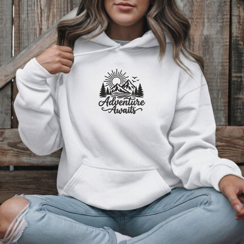 Adventure Awaits Embroidery Design – Mountain Sunrise Pine Forest Outdoor Hiking Camping Machine Embroidery File Embroidery/Applique DESIGNS PatternFeed8 