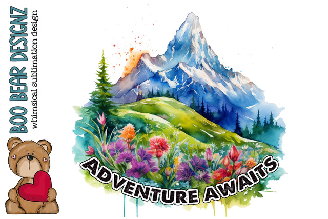 Adventure Awaits Sublimation Clipart Sublimation Boo Bear Designz 