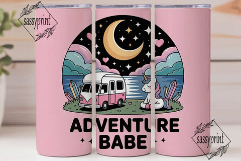 Adventure Babe 20oz Tumbler Wrap Sublimation sassyprint 