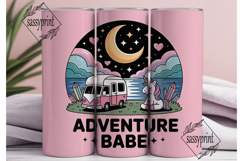 Adventure Babe 20oz Tumbler Wrap Sublimation sassyprint 